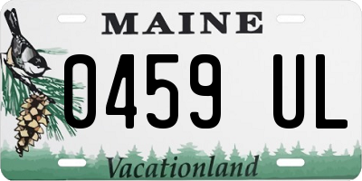 ME license plate 0459UL