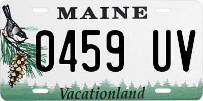 ME license plate 0459UV