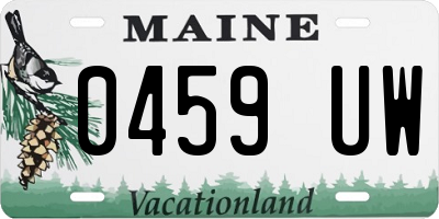 ME license plate 0459UW