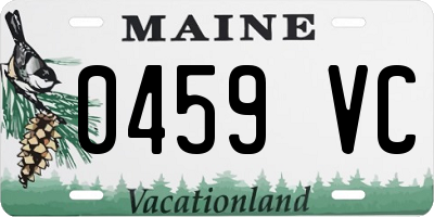 ME license plate 0459VC