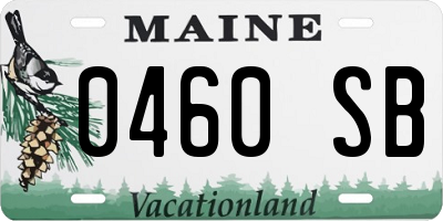 ME license plate 0460SB