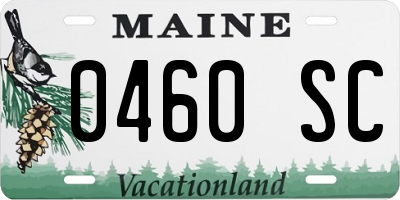 ME license plate 0460SC