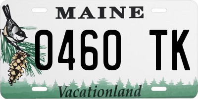 ME license plate 0460TK