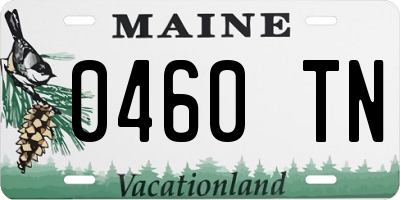 ME license plate 0460TN