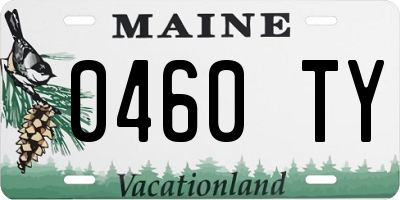 ME license plate 0460TY