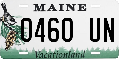 ME license plate 0460UN