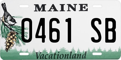 ME license plate 0461SB