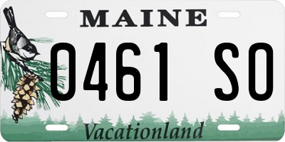 ME license plate 0461SO