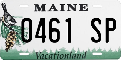 ME license plate 0461SP