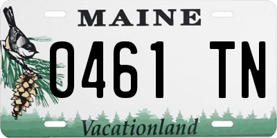 ME license plate 0461TN
