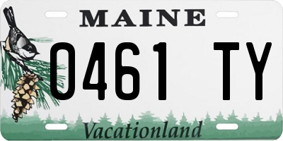 ME license plate 0461TY