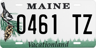 ME license plate 0461TZ