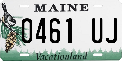 ME license plate 0461UJ