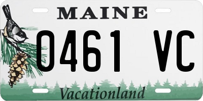 ME license plate 0461VC