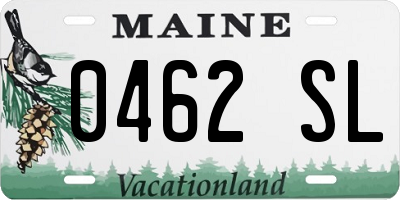 ME license plate 0462SL