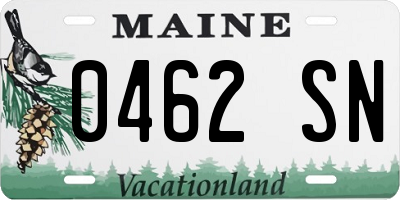 ME license plate 0462SN
