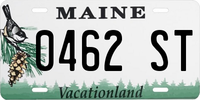 ME license plate 0462ST