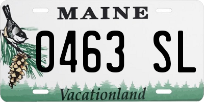 ME license plate 0463SL