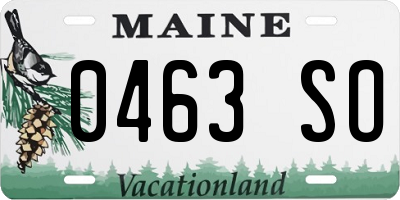 ME license plate 0463SO