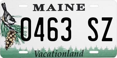 ME license plate 0463SZ