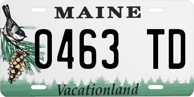 ME license plate 0463TD