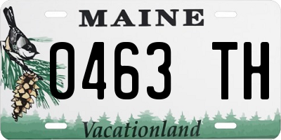 ME license plate 0463TH