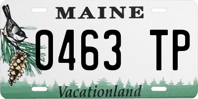 ME license plate 0463TP