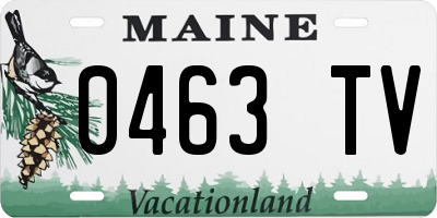 ME license plate 0463TV