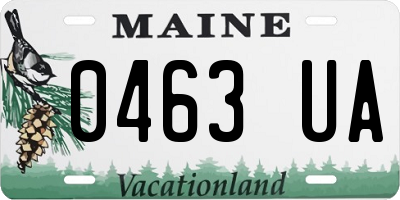 ME license plate 0463UA