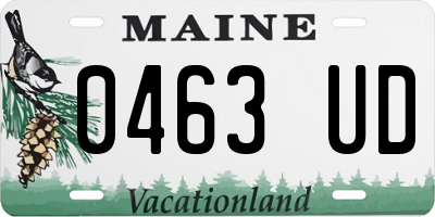 ME license plate 0463UD