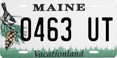 ME license plate 0463UT