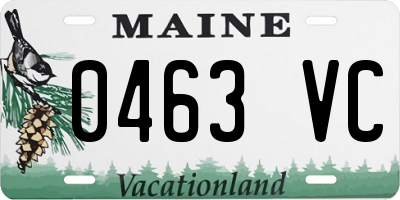 ME license plate 0463VC