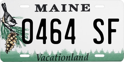 ME license plate 0464SF