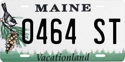 ME license plate 0464ST