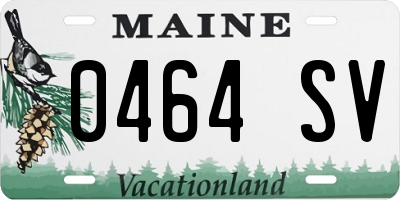 ME license plate 0464SV