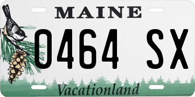 ME license plate 0464SX