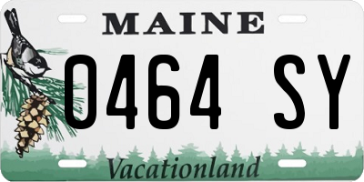 ME license plate 0464SY