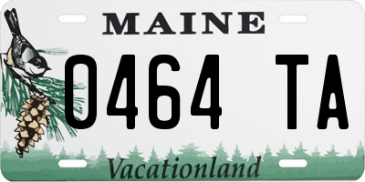 ME license plate 0464TA