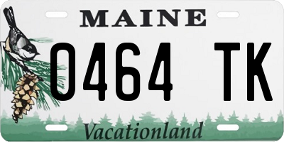 ME license plate 0464TK