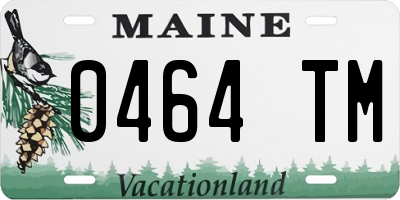 ME license plate 0464TM