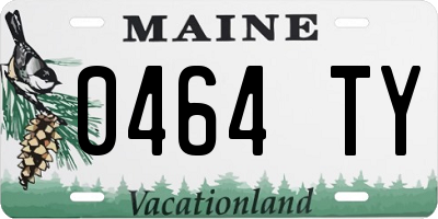 ME license plate 0464TY