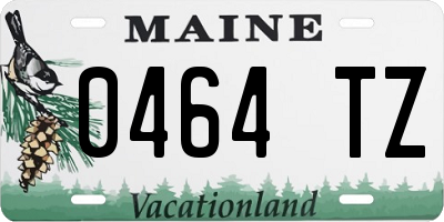 ME license plate 0464TZ