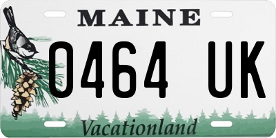 ME license plate 0464UK