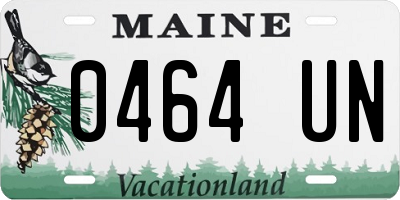 ME license plate 0464UN