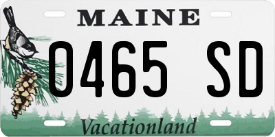 ME license plate 0465SD