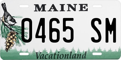 ME license plate 0465SM