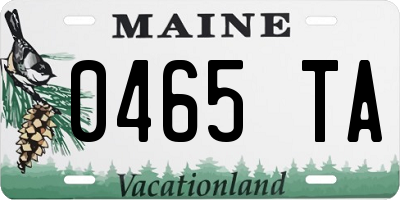 ME license plate 0465TA