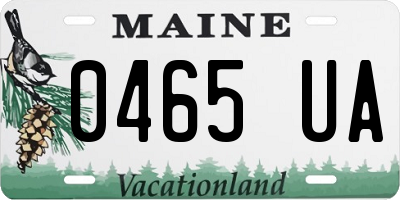 ME license plate 0465UA