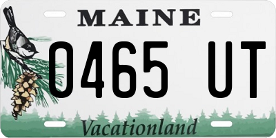 ME license plate 0465UT