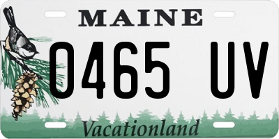 ME license plate 0465UV